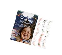 Instants Holiday Face Art 6pcs Tatouages temporaires Fournitures De Fête À Thème Noël Conception D’application Rapide Art Du Visage Noël Non Toxique
