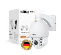 INSTAR IN-9420 2K+ Blanc - Caméra de Surveillance LAN/PoE/WLAN avec IA (AI) - Caméra IP - PIR - Contrôlable PTZ - Utilisation intérieure et extérieure - Audio - HomeKit - MQTT