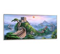 Instarry 5D Broderie Diamant Grand Format La Grande Muraille de Chine Tableau Decoration Murale Salon 150x60 cm