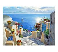 Instarry 5D Broderie Diamant Painting Paysage de Bord de Mer Tableau Decoration Murale Salon 80x60 cm