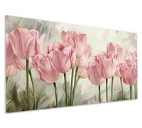 Instarry DIY 5D Broderie Diamant Grand Format Fleurs de Tulipes Tableau Decoration Murale 100x40 cm