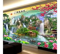 Instarry DIY 5D Diamond Painting Kit Complet Peinture de Paysage de Pin d'Accueil d'Invités Decoration Murale Salon Moderne 150x60 cm