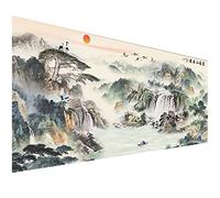 Instarry DIY 5D Diamond Painting Strass Complet Habiter Dans Les Montagnes Fuchun Tableau Decoration Murale Chambre (150x62 cm)