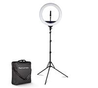 Instarter Anneau Lumineux sur Pied Noir 180° Ring Light Bicolore 60 W Lampe LED Circulaire Éclairage annulaire Support Smartphone Youtube Live Stream Maquillage