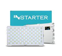 Instarter LED Video Light & Camera Light Bi-Color en Format de Poche I 12 W Puissant en Tant Que Streaming Light dimmable & Handy Light 2 h accu pour Photos, vidéos & Gaming I avec Fonction powerbank