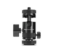 Instarter Support rotule 2-en-1 avec Sabot et vis 1/4" pour caméras, trépieds, LED & Accessoires - Inclinaison 180°, Charge Max 5 kg, en Aluminium