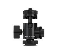 Instarter Support rotule 3-en-1 avec 2 Sabots et vis 1/4" pour caméras, trépieds, LED & Accessoires - Inclinaison 180°, Charge Max 3 kg