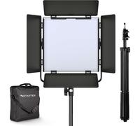 Instarter Torche LED Vidéo 60 W Aluminium Pivotable 360° Bi-Color 3200k à 7500k Bi-color avec Trépied 4 Effets Couleur Raccord 5/8" Minette LED YouTube Streaming TikTok Éclairage Vidéo