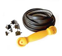 Instatrim Ensemble de garnitures autocollantes flexibles avec applicateur - Kit de calfeutrage avec bande de calfeutrage en bronze de 3 m de large, 6 pièces d'angle et outil d'application - InstaTrim