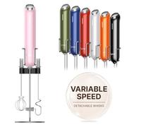 InstaWhisk Mousseur à lait amélioré à vitesse variable - Mousseur à café portable rechargeable avec fouet amovible, mélangeur électrique pour latte, cappuccino, matcha, lait d'amande, protéines, rose