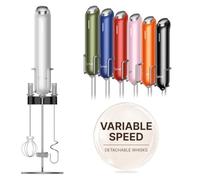 InstaWhisk Mousseur à lait amélioré à vitesse variable - Mousseur à café portable rechargeable avec fouet amovible, mélangeur électrique pour latte, cappuccino, matcha, lait d'amande, protéines, blanc