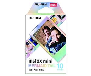instax Mini Film Mermaid Tail | Photographie couleur instantanée avec bordure queue de sirène et 10 expositions