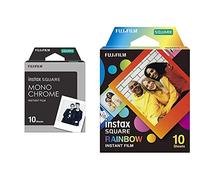 instax Square Film Monochrome, Lot de 10 Vues & Lot de 10 Films carrés Rainbow 16671320