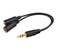 INSTEN® Câble Adaptateur - Doubleur-Splitter - Audio Stéréo - 1 jack 3,5 mm mâle vers 2 jack 3,5 mm femelle Pour Ecouteurs Casque