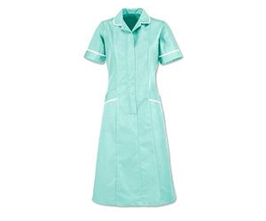 Instex Robe de soins de santé avec bordure contrastée INS39