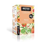 INSTICK Boisson instantanée sans sucre (pêche) 12 x 0,5-1 L Poudre pour boissons végétaliennes faibles en calories et vitamine C, poudre instantanée