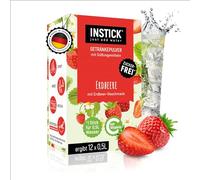 INSTICK | Boisson instantanée sans sucre saveur fraise - 12 bâtonnets pour 0,5 l chacun