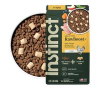 Instinct Raw Boost Nourriture sèche Naturelle pour Chiens avec Morceaux lyophilisés | Haute protéines | Recette sans céréales | Poulet véritable | 1,6 kg | Sachet