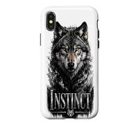 Instinct Wolf Glam Animal Déclaration Tendance Coque pour iPhone X/XS