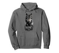 Instinct Wolf Glam Animal Déclaration Tendance Sweat à Capuche