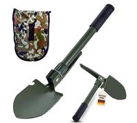 Instinktive-Oase® Bêche pliante multifonction, style armée allemande, pelle de survie avec houe et scie, équipement de randonnée, bushcraft