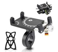 Instinktive-Oase® Support de téléphone portable pour vélo - Support de téléphone portable universel pour vélo et moto - Support universel pour guidon avec accessoires de montage, filet en caoutchouc