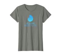 Institut Jejune T-Shirt, Femme, Vert Kaki chiné, M