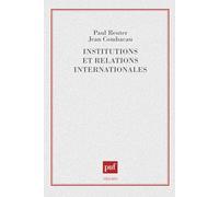 Institutions et relations internat.