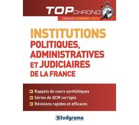 Institutions politiques, administratives et judiciaires de la France - Stéphanie Jaubert - Studyrama Eds - broché - Scolaire / Universitaire