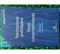 Institutions politiques : Droit constitutionnel, 20e édition