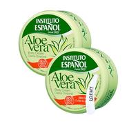 Instituto Espanol Aloe Vera Körpercreme Gesichtscreme Handcreme 100% natürliches Aloe Vera Bodycreme2x400ml