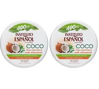 INSTITUTO ESPAÑOL Crème corporelle hydratante à la noix de coco 400 ml (Lot de 2)