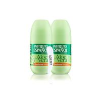 Instituto Español Déodorant roll-on Aloe Vera, Anti-transpirant invisible dry unisexe, Déodorant de voyage, Anti-transpirant avec protection longue durée sans alcool, Voyage Set 150ml