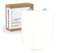 instmaier Gaia | Abattant WC avec abaissement automatique | Blanc | Forme D | Thermodurcissable | Siège de WC blanc | Lunette de WC avec Quick Release