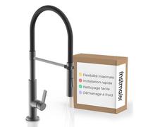 instmaier Nova | robinet pour la cuisine | couleur graphite | robinet d'évier avec douchette flexible | mitigeur pour la cuisine | robinet de cuisine à mouvement libre