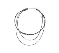 Instobig Alt Punk Collier ras du cou en cuir pour femme - Goth Esthétique Double Couche Mince Corde pour Cosplay Extérieur, One Size, Simili cuir, Pas de pierre précieuse