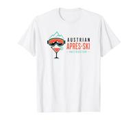 Instructeur Après-Ski Autrichien Sport d'hiver T-Shirt Graphique avec Valeur, Homme, Blanc, M