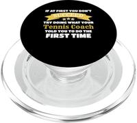 Instructeur de Joueurs de Tennis If at First You Dont Succeed PopSockets PopGrip pour MagSafe