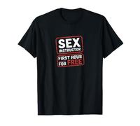 Instructeur de sexe Première heure Gratuit Design Vintage Drôle T-Shirt