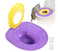 Instructeur de toilette pour chat - litière portable réutilisable, siège de transition pour chatons avec plateau amovible, solution écologique pour la salle de bain lavable | pour la forme