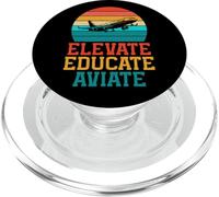 Instructeur de vol Elevate Educate Aviate PopSockets PopGrip pour MagSafe