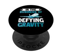 Instructeur de vol « In the Business of Defying Gravity » PopSockets PopGrip Adhésif
