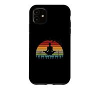 Instructeurs de Yoga Amusants et rétro au Motif Coucher de Soleil Coque pour iPhone 11