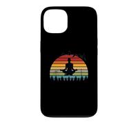 Instructeurs de Yoga Amusants et rétro au Motif Coucher de Soleil Coque pour iPhone 13