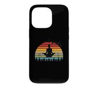Instructeurs de Yoga Amusants et rétro au Motif Coucher de Soleil Coque pour iPhone 13 Pro