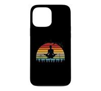 Instructeurs de Yoga Amusants et rétro au Motif Coucher de Soleil Coque pour iPhone 13 Pro Max