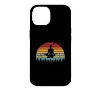 Instructeurs de Yoga Amusants et rétro au Motif Coucher de Soleil Coque pour iPhone 14