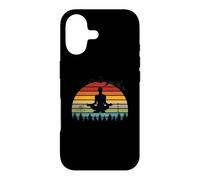 Instructeurs de Yoga Amusants et rétro au Motif Coucher de Soleil Coque pour iPhone 17
