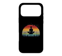 Instructeurs de Yoga Amusants et rétro au Motif Coucher de Soleil Coque pour iPhone 17 Pro Max