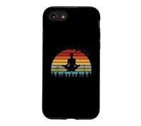 Instructeurs de Yoga Amusants et rétro au Motif Coucher de Soleil Coque pour iPhone SE (2020) / 7/8